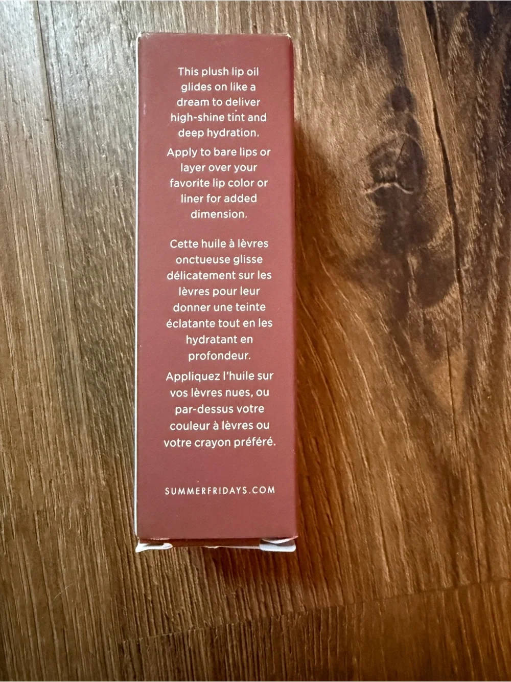 Summer Fridays Lip Oil Packaging in Deep Rose